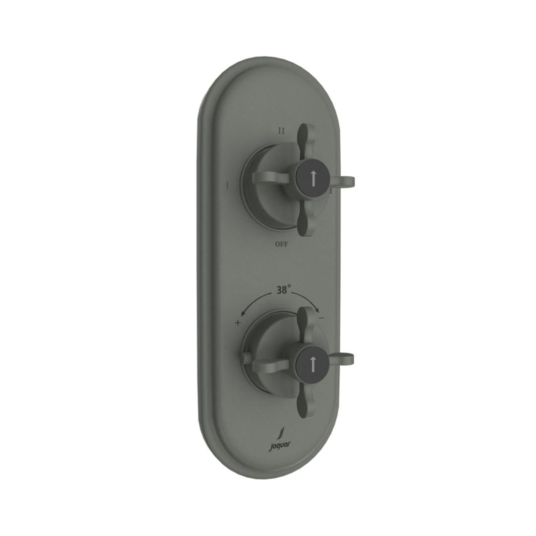 Jaquar 3 Way Thermostatic Diverter Queens Prime QQP-GRF-7683PM Normal Flow - Graphite Finish