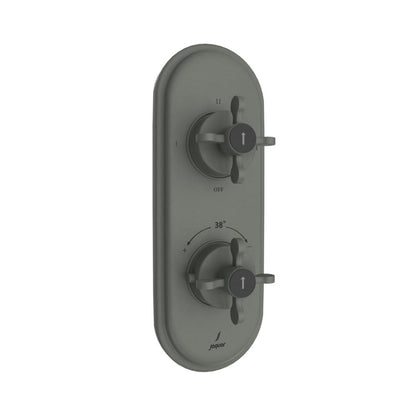 Jaquar 3 Way Thermostatic Diverter Queens Prime QQP-GRF-7683PM Normal Flow - Graphite Finish