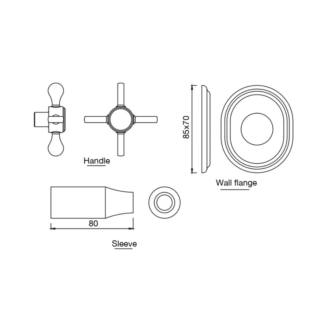 Jaquar Basin Area Stop Valve Queens Prime QQP-SSF-7083KPM - Stainless Steel