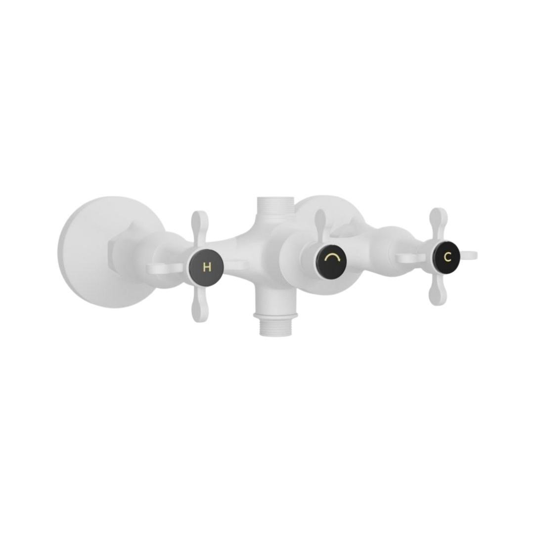 Jaquar 2 Way Wall Mixer Queens Prime QQP-WHM-7215PM Normal Flow - White Matt Finish
