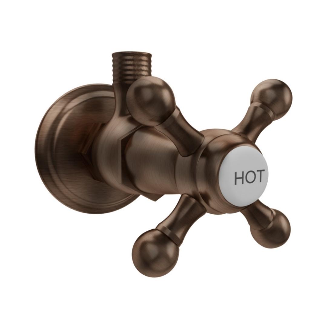 Jaquar Basin Area Angle Valve Queens QQT-ACR-7053 - Antique Copper