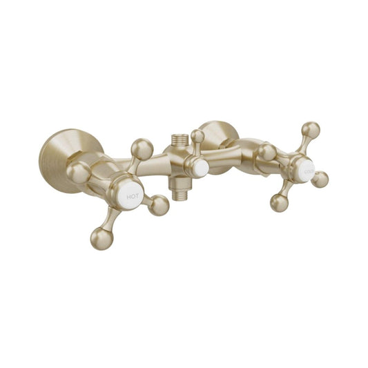 Jaquar 2 Way Wall Mixer Queen's QQT-GDS-7215 Normal Flow - Gold Dust Finish