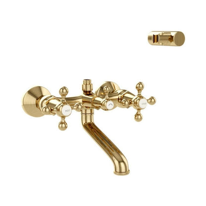 Jaquar 2 Way Wall Mixer Queen's QQT-GDS-7267 Normal Flow - Gold Dust Finish