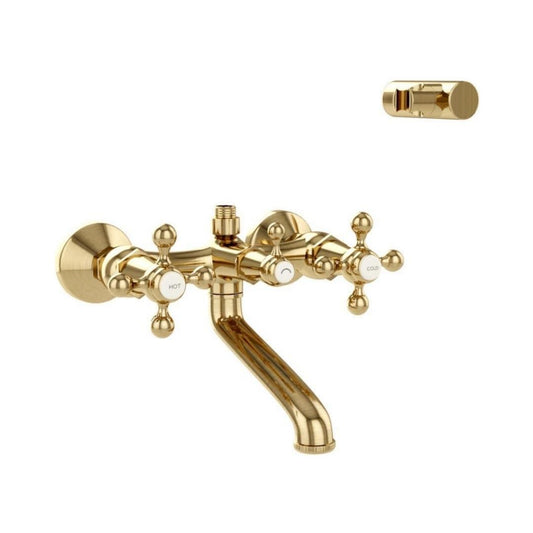 Jaquar 2 Way Wall Mixer Queen's QQT-GDS-7267 Normal Flow - Gold Dust Finish