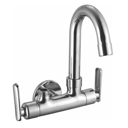 Cavier Wall Mounted Regular Kitchen Sink Tap Ruby RB-34-136 with Swinging Spout in Chrome Finish