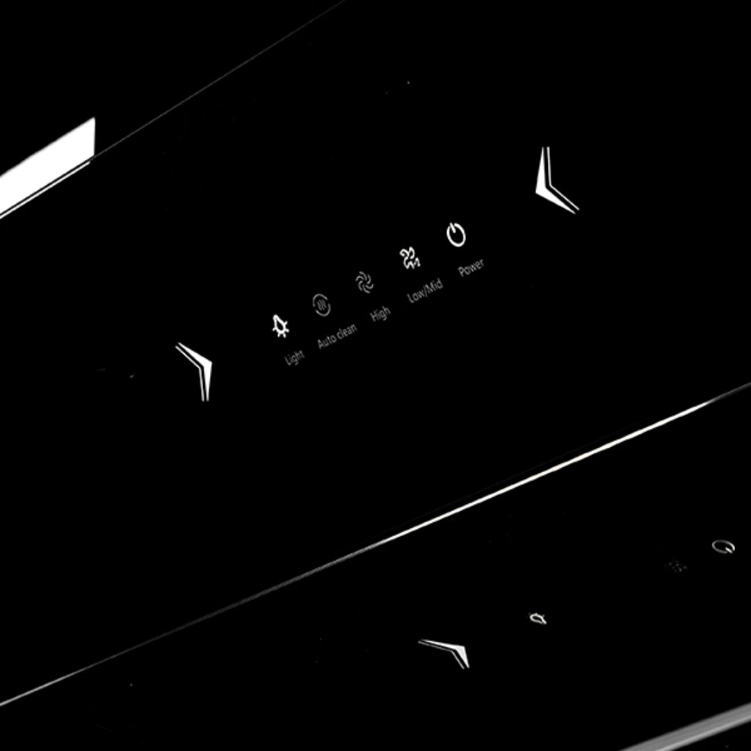 Hafele Built In Oven CELIA 70 + Hafele Built-In Microwave AIDA 28 + Hafele 90 cm Wall Mounted Chimney RHINE 90 + Hafele 86 cm 4 Burner Hob Altius Series ALTIUS FS 490