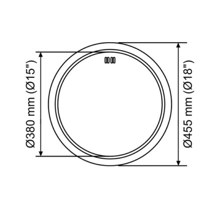 Nirali Stainless Steel Sink D'Signo Range ROUND SINK LID ( 17.5 x 17.5 inches ) - Satin