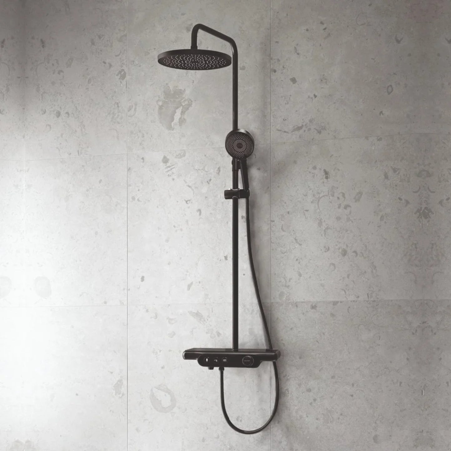Colston 2 Way Shower Panel Rover Black - Black