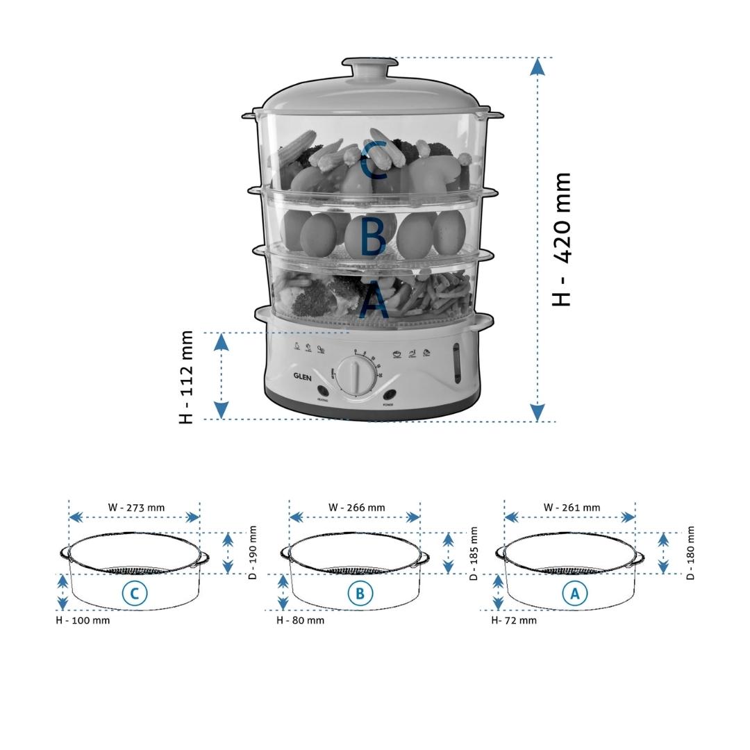 Glen Steam Cooker SA 3052 Opal White