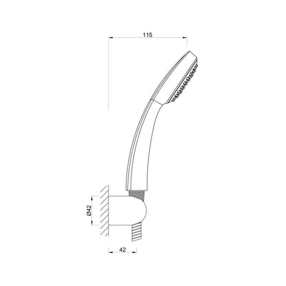 Essco Single Flow Hand Shower SAE-CHR-1929SH555 - Chrome