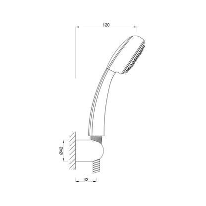 Essco Single Flow Hand Shower SAE-CHR-551SH555 - Chrome