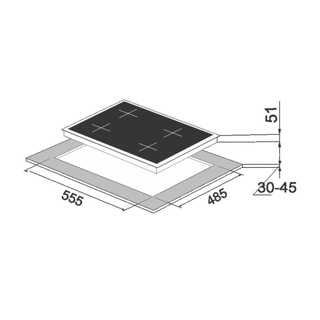 Carysil 60 cm 4 Burner Hob Salsa Series SALSA 60 4