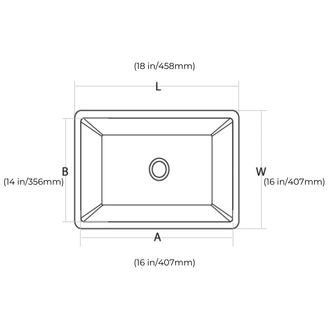 Hindware Quartz Sink Sapphire SAPPHIRE 18 X 16 X 8 ( 18 x 16 inches )  -  Eros