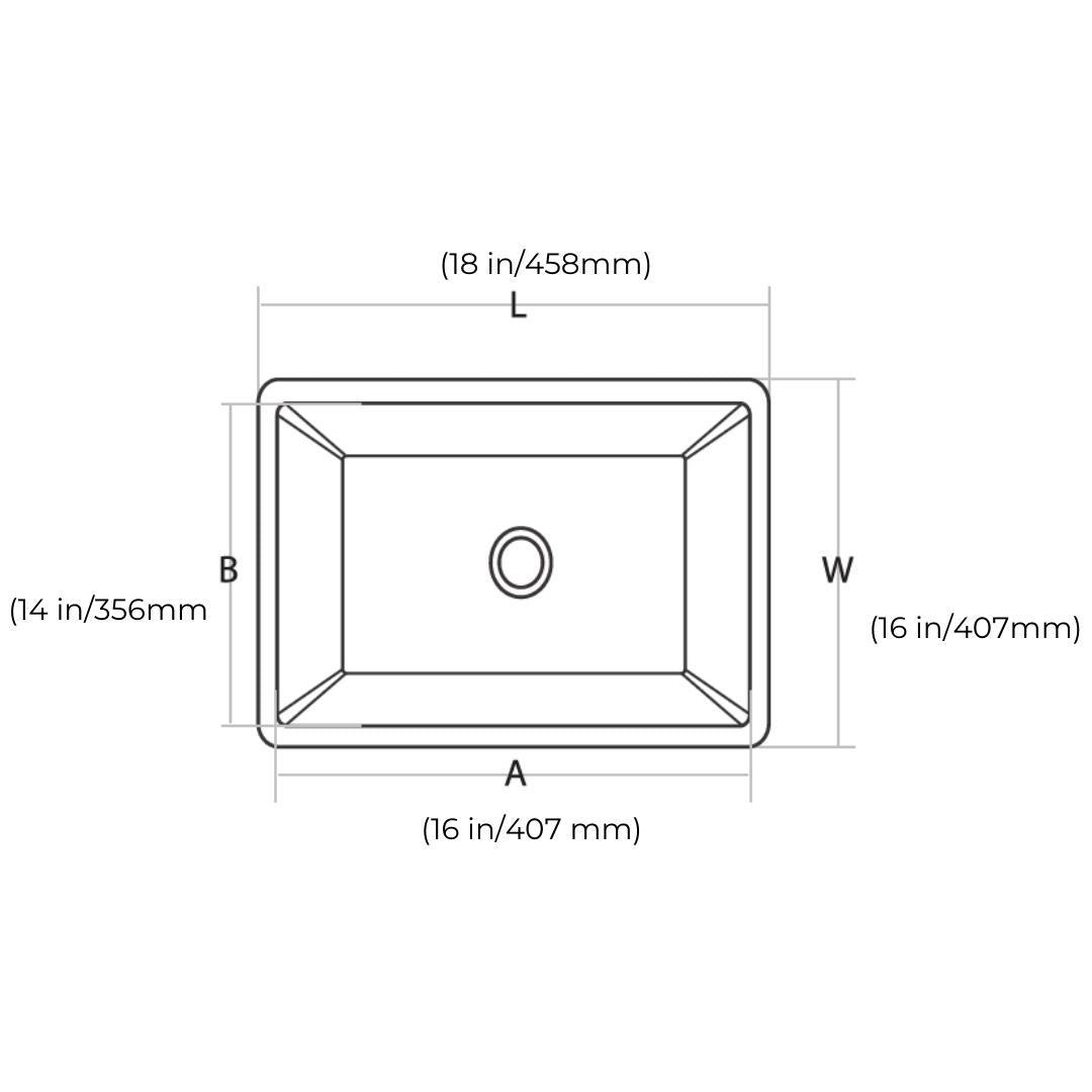 Hindware Quartz Sink Sapphire SAPPHIRE 18 X 16 X 8 ( 18 x 16 inches )  -  Mars