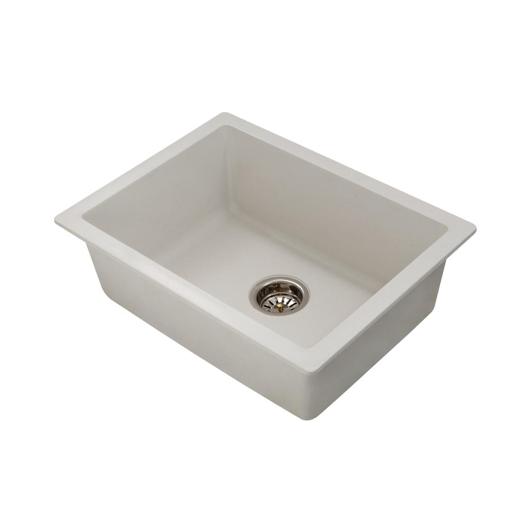 Hindware Quartz Sink Sapphire SAPPHIRE 18 X 16 X 8 ( 18 x 16 inches )  -  White DX