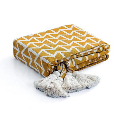 Beatrice Twanty Olive & Natural Throw & Cushion Cover Set (18 in x 18 in)