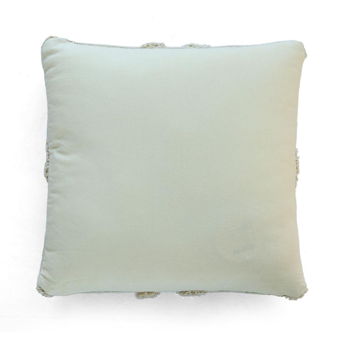 Bermuda Natural Cotton Knitted Decorative Cushion Cover (18 in x 18 in)