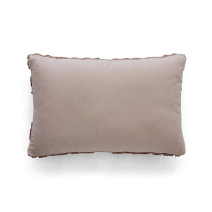 Damask Blush Pink Cotton Knitted Decorative Cushion Cover (16 in x 24 in)