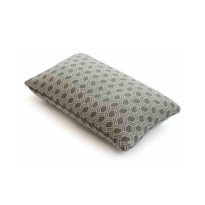 Geometric Fossil & Natural Cotton Knitted Decorative Cushion Cover (12 in x 20 in)