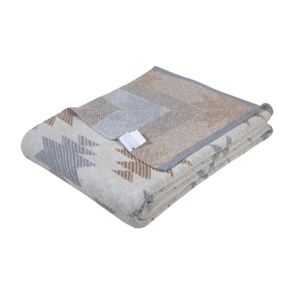 Star Multi Colour Cotton Knitted Throw Blanket (50 in x 66 in)