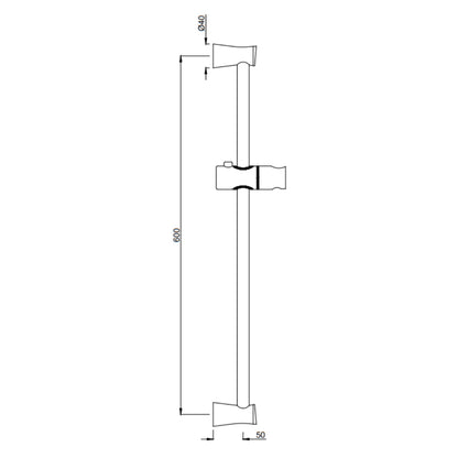 Jaquar Shower Fitting Sliding Rail SHA-CHR-1197N - Chrome