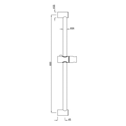 Jaquar Shower Fitting Sliding Rail SHA-CHR-1199N - Chrome