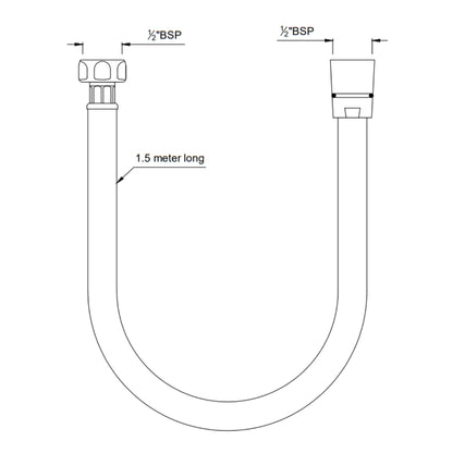 Jaquar Shower Fitting Flexible Hose SHA-CHR-571 - Chrome