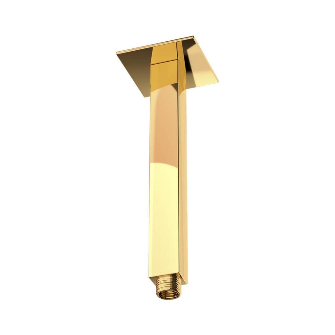 Jaquar Ceiling Mounted Square 200 mm Shower Arm SHA-GLD-457L200 - Full Gold