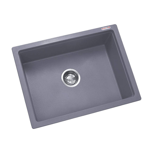 Sincore Quartz Sink ARIEL BIG ( 21 x 18 inches )  -  Mettalic Grey