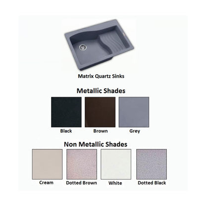 Sincore Quartz Sink MATRIX ( 32 x 19 inches )  -  Dotted Brown