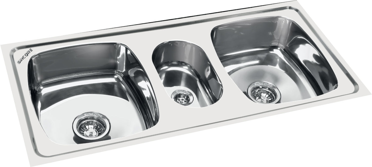 Sincore Stainless Steel Sink Premium Series SUNDAE MEDIUM ( 42 x 20 inches ) - Matt