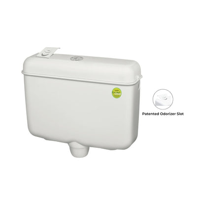 Hindware External Wall Mounted Cistern Without Frame SLEEK ESSENCE DUAL FLUSH - White