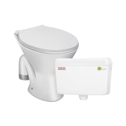 Hindware Floor Mounted White Closet WC Slick Combo 519009 WHITE with S-Trap