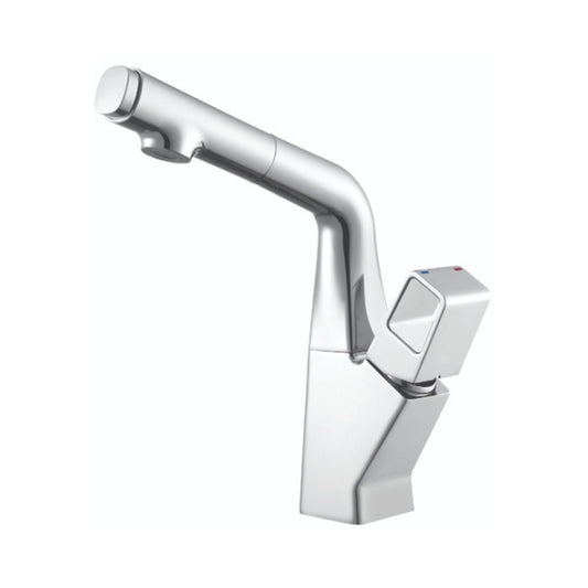 Simoll Table Mounted Pull-Down Kitchen Sink Mixer Titan SM-2613 with Extractable Hand Shower Spout in Chrome Finish
