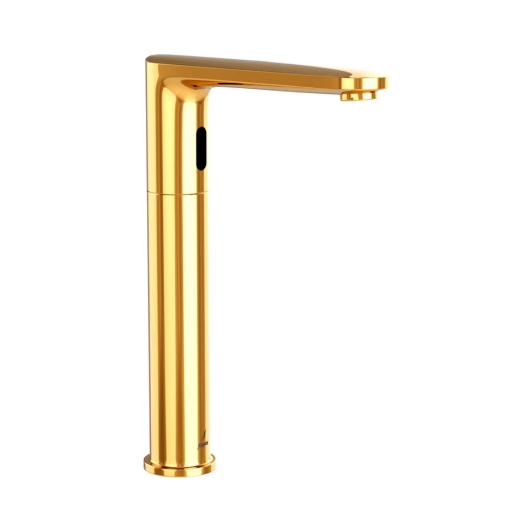 Jaquar Table Mounted Tall Boy Sensor Basin Mixer Opal Prime SNR 15017PMPK - Full Gold - DC Operated