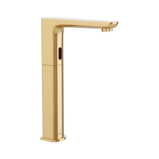 Jaquar Table Mounted Tall Boy Sensor Basin Tap Kubix Prime SNR 35017PM - Full Gold - DC Operated