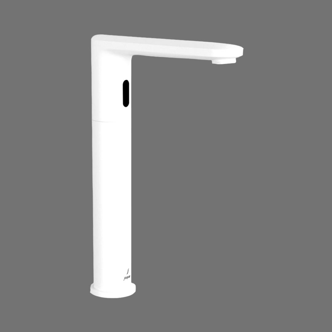 Jaquar Table Mounted Tall Boy Sensor Basin Mixer Opal Prime SNR 15017PMPK - White Matt - DC Operated