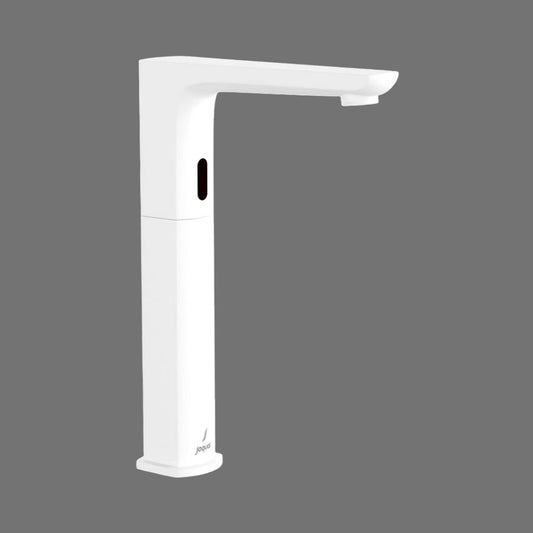 Jaquar Table Mounted Tall Boy Sensor Basin Tap Kubix Prime SNR 35017PM - White Matt - DC Operated