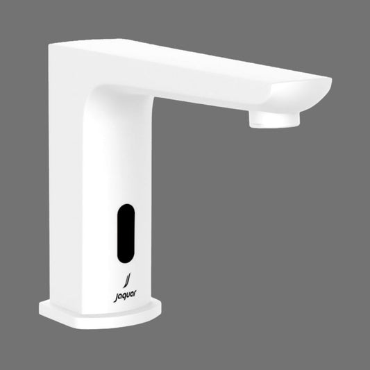 Jaquar Table Mounted Regular Sensor Basin Tap Kubix Prime SNR 35019PM - White Matt - DC Operated