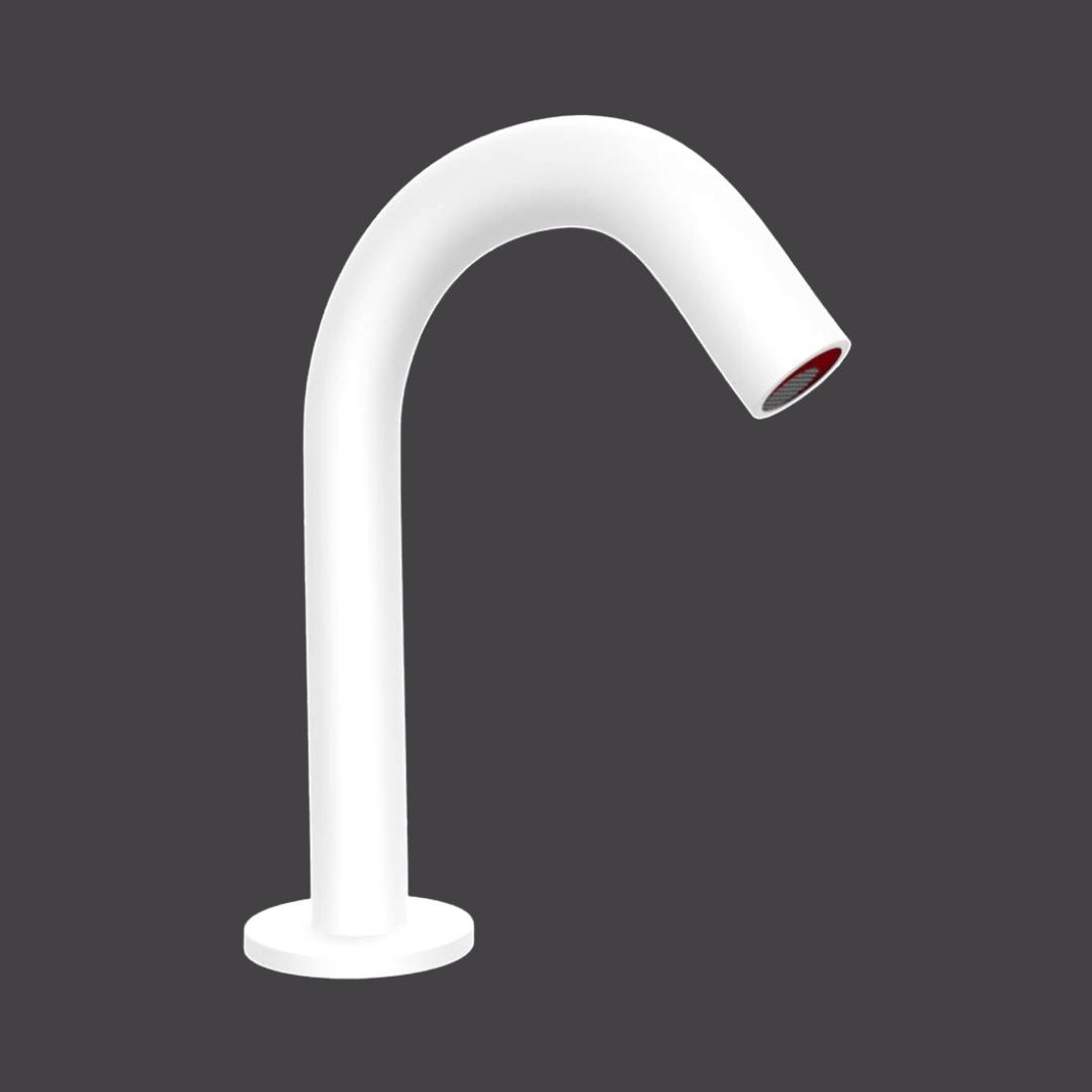 Jaquar Table Mounted Regular Sensor Basin Mixer Blush SNR 51445PK - White Matt - DC Operated