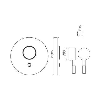 Jaquar 2 Way Diverter Solo SOL-CHR-6193K Normal Flow - Chrome Finish