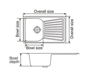 Nirali Quartz Sink Quartz Premium Range SPAZIO LV 1 ( 34 x 19.5 inches )  -  Beige Granite