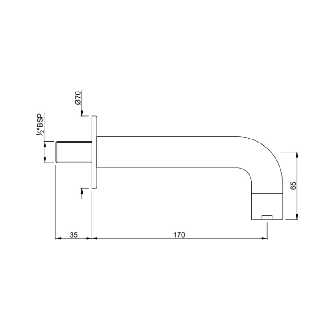 Jaquar - Spout No - Florentine - SPJ-5429S - Chrome - SPJ-CHR-5429