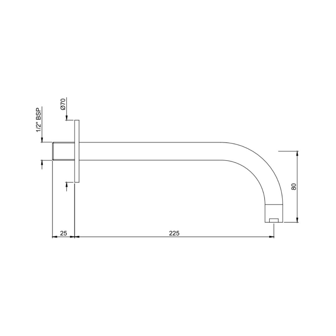 Jaquar - Spout No - Florentine - SPJ-5447 - Chrome - SPJ-CHR-5447