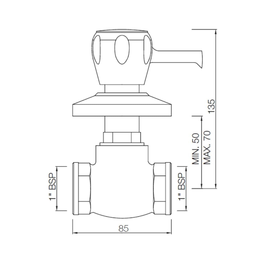 Essco WC Area Flush Tap Sumthing Special SPL-CHR-551 - Chrome
