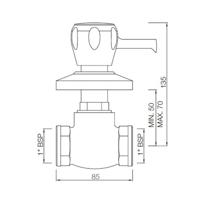 Essco WC Area Flush Tap Sumthing Special SPL-CHR-551 - Chrome