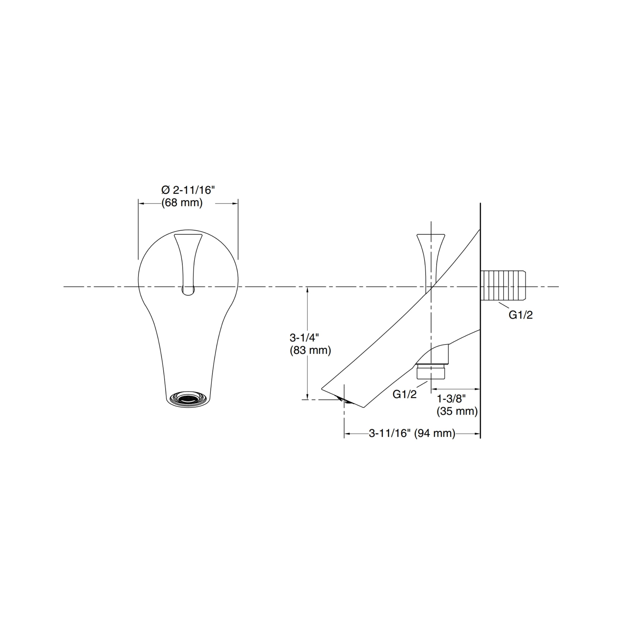Kohler - Spouts Yes - Vive - K-23974IN-AA on Decure.in