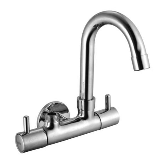 Cavier Wall Mounted Regular Kitchen Sink Tap Selway SW-48-136 with Swinging Spout in Chrome Finish