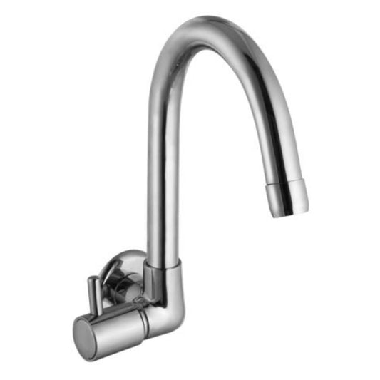 Cavier Wall Mounted Regular Kitchen Sink Tap Selway SW-48-138 with Swinging Spout in Chrome Finish