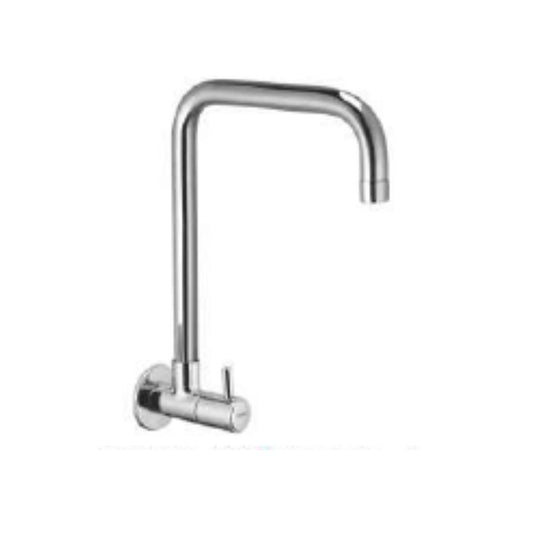 Cavier Wall Mounted Regular Kitchen Sink Tap Selway SW-48-140 with Swinging Spout in Chrome Finish